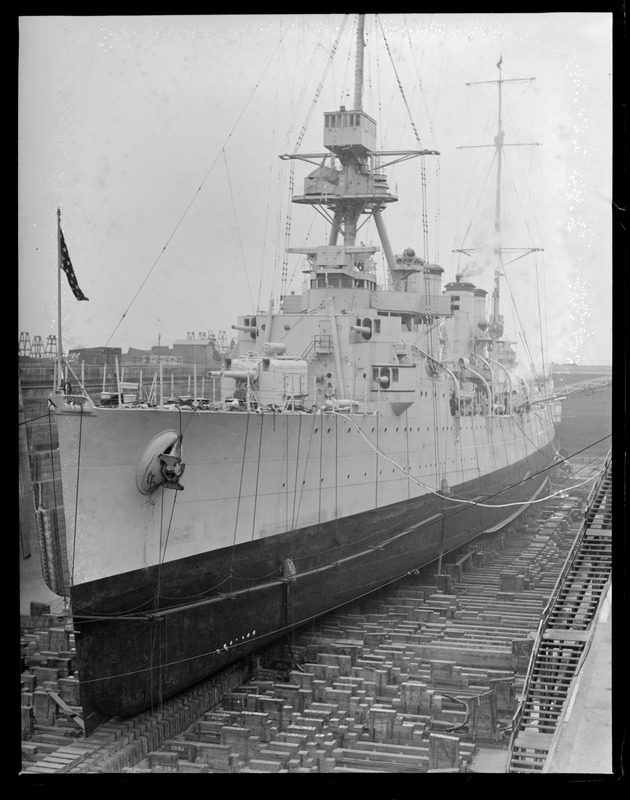 USS Trenton in dry dock, South Boston