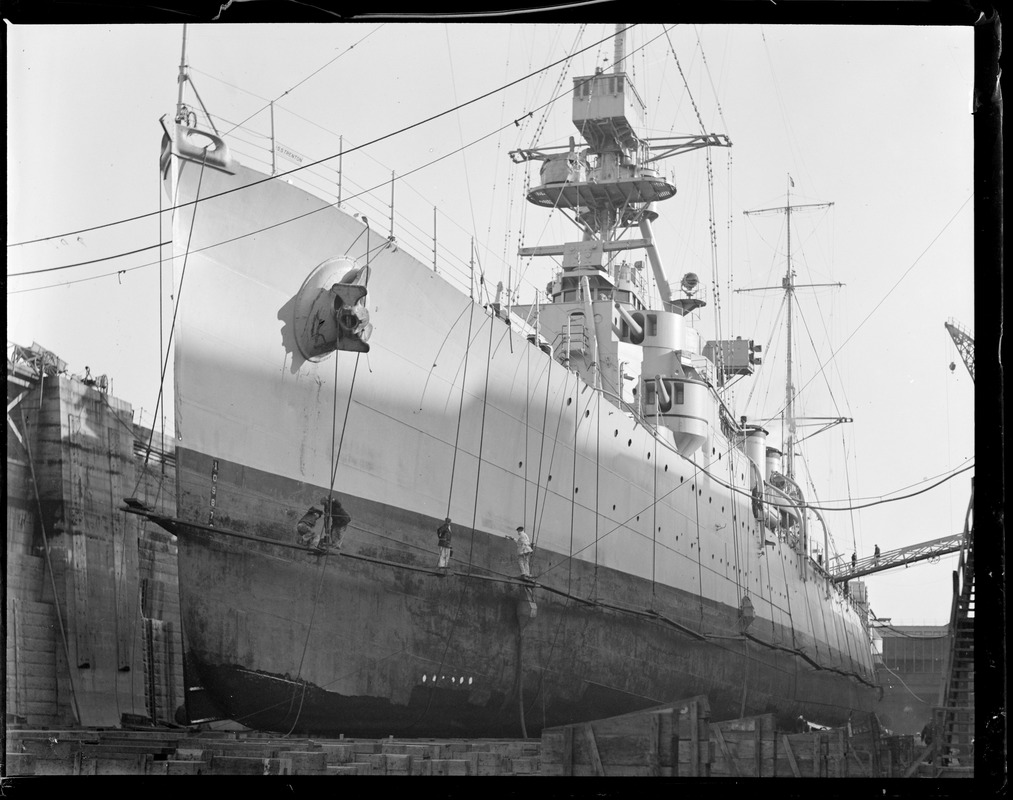 USS Trenton in South Boston dry dock