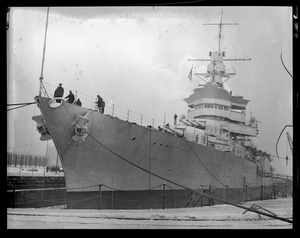 USS Portland docked at Navy Yard