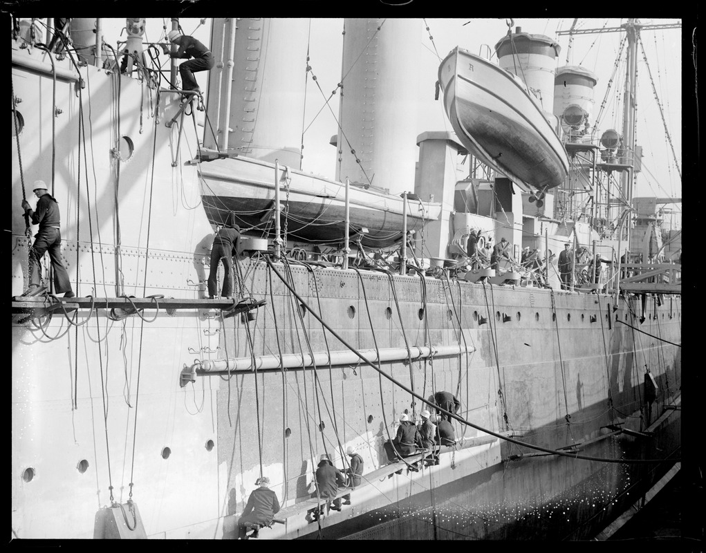 New paint job for USS Raleigh, Navy Yard drydock Digital Commonwealth