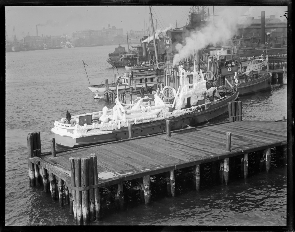 Ice covered tug, Boston