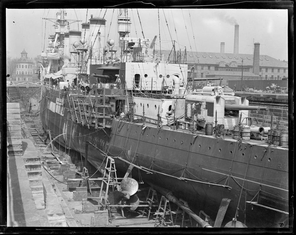 USS Richmond in Navy Yard dry dock