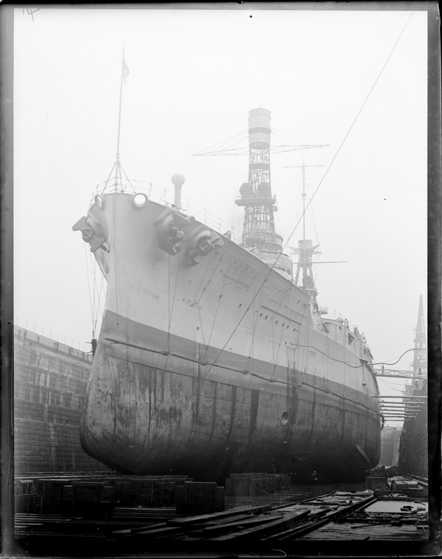 Argentine ship Rivadavia in South Boston dry dock