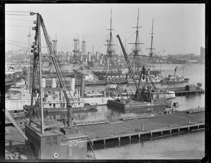 SS George Washington in Navy Yard drydock (no. 3 of 3 photo panorama)