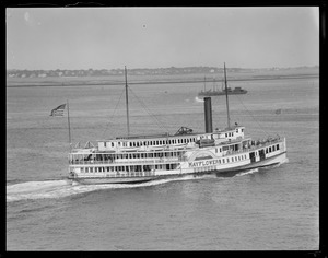 Steamer Mayflower outbound off Bird Island flats, East Boston