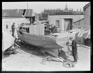 Boat being built