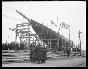 Puritan - Fishing schooner being built at Essex Shipyard