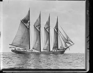 Four masted schooner Bertha I. Downs of New Haven, Conn.