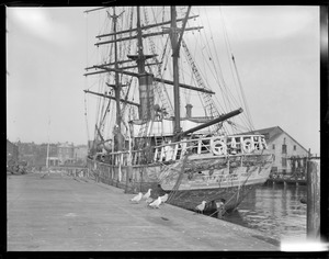 Sailing ship at dock - Attorney of New York
