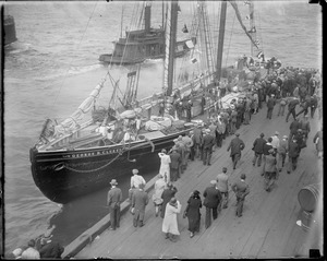 Sir Wilfred T Grenfell's schooner George B, Cluett leaves with college crew