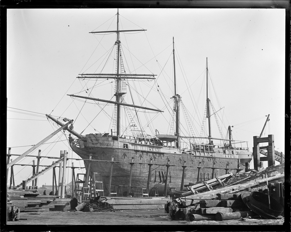 Convict ship Success in Chelsea drydock