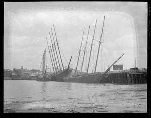 Sunken sailing ships