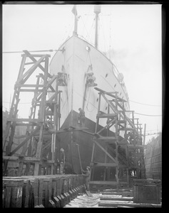 USS Tampa in dry dock