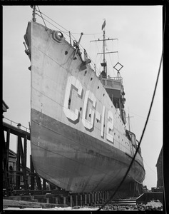 Ship in drydock. CG-12.
