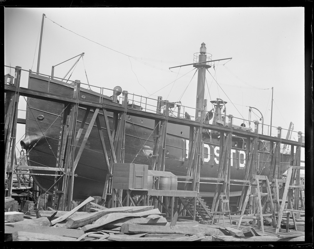 Lightship Boston on Marine Railway