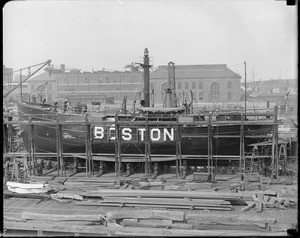 Lightship Boston on Marine Railway