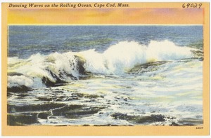 Dancing waves on the rolling ocean, Cape Cod, Mass.