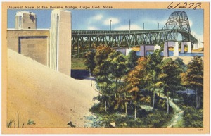 Unusual view of the Bourne Bridge, Cape Cod, Mass.