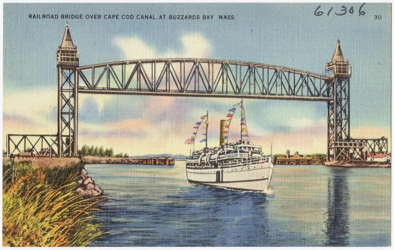 Railroad Bridge over Cape Cod Canal at Buzzards Bay,  Mass.