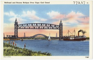 Railroad and Bourne Bridges over Cape Cod Canal