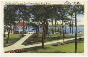Waterfront Park and band stand, Onset Bay, Mass.