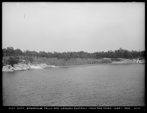 Distribution Department, Northern High Service Middlesex Fells Reservoir, looking easterly from the point, Stoneham, Mass., Jun. 1, 1906