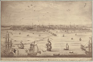 A south east view of the City of Boston in North America
