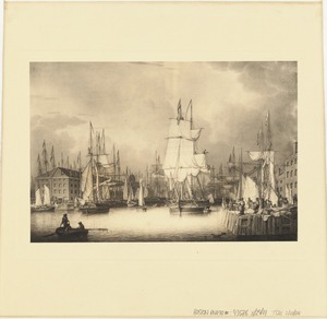 Robert Salmon's view of Long and Central Wharves, Boston.