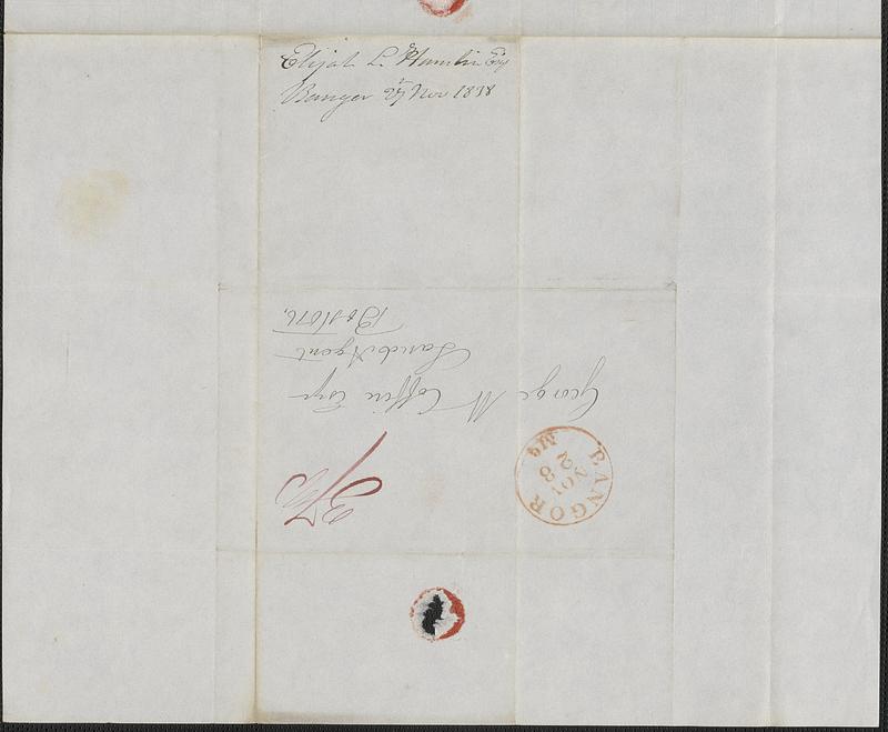 Elijah L. Hamlin to George Coffin, 27 November 1838 - Digital Commonwealth