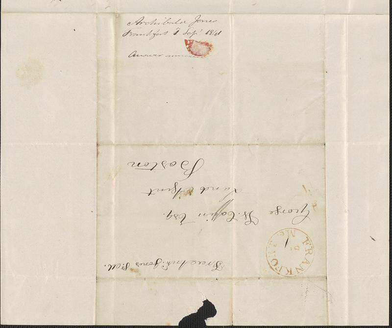 Archibald Jones to George Coffin, 1 September 1841 - Digital Commonwealth