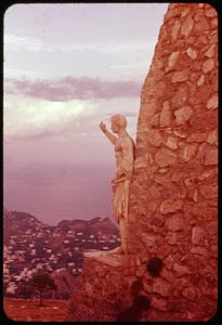 Statue on top of Anacapri, Italy