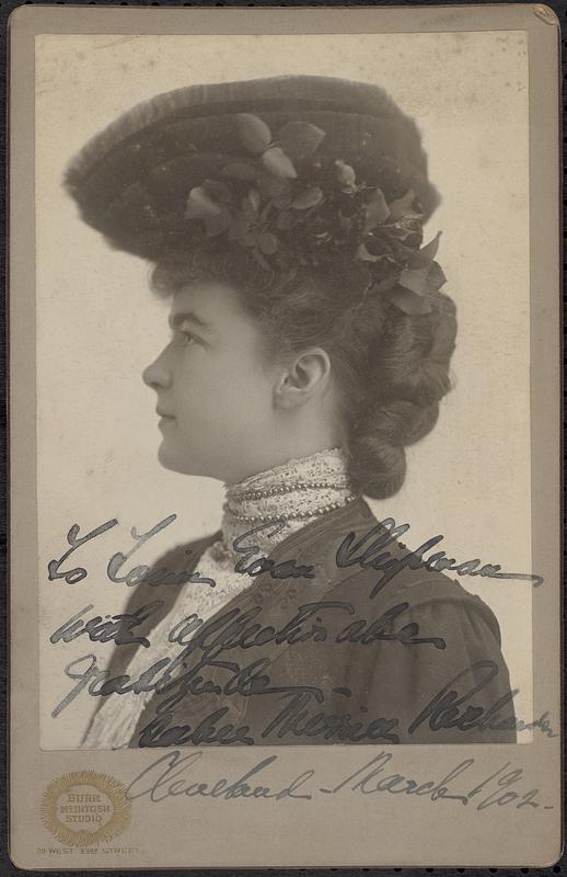 To Louis Evan Shipman with affectionate gratitude, Isabel Merrill Richards, Cleveland, March 1902