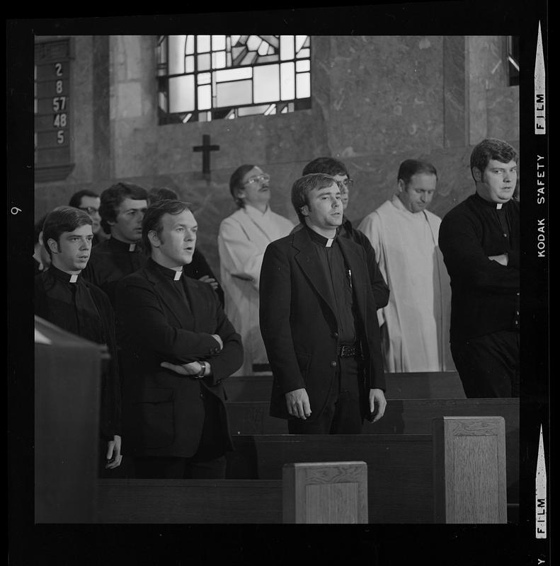 Seminarians at St. John's Seminary on Lake Street, Brighton