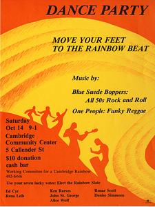 Move Your Feet to the Rainbow Beat Dance Party handbill, 1989