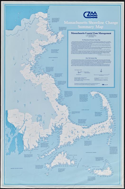 Massachusetts shoreline change summary map