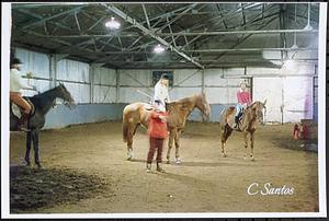 Inside Arby's riding ring