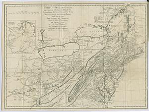 Carte générale des etats de Virginie, Maryland, Delaware, Pensilvanie, Nouveau-Jersey, New-York, Connecticut et Isle de Rhodes ainsi que des lacs Erie, Ontario, et Champlain d'après la carte amèriquaine de Louis Evans et la carte anglaise de Thomas-Jefferys, géographe du roi d'Angleterre, pour Les lettres d'un cultivateur amériquain