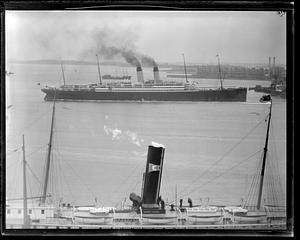 Unidentified ocean liner, probably the SS Celtic