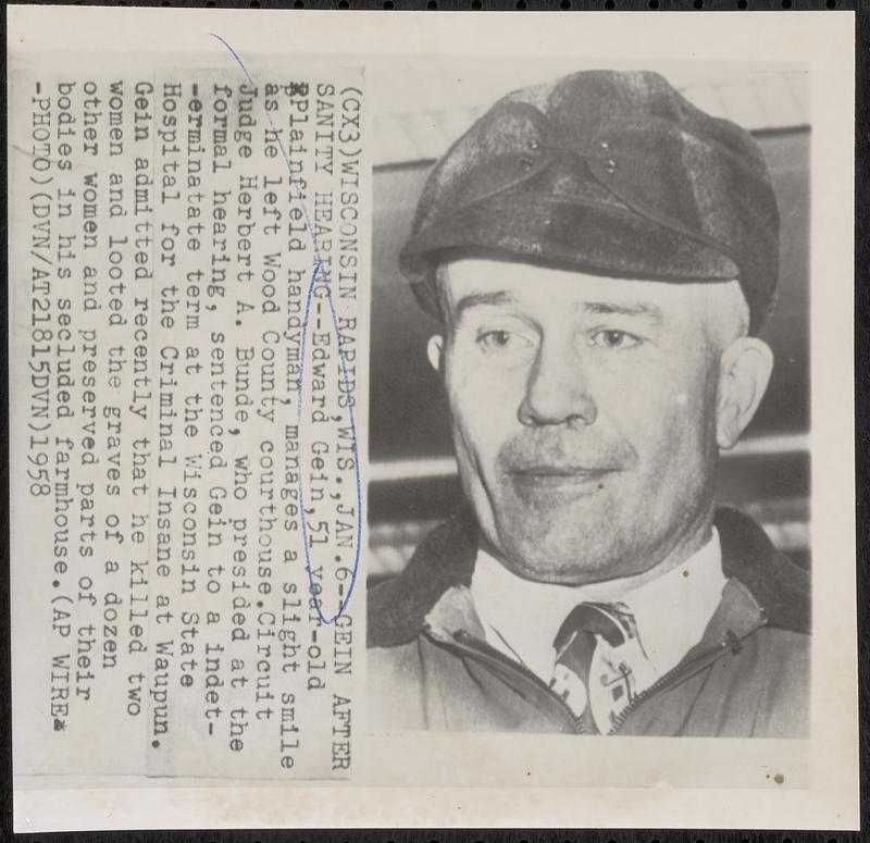 Gein after sanity hearing