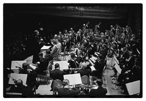 Harvard & Radcliffe Glee Clubs symphony Boulanger conducting, Symphony Hall