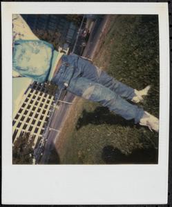 Posing with arms outstretched