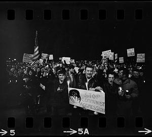 "Blue collar" pro-Vietnam rally, Boston