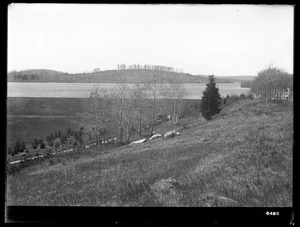 Sudbury Department, Sudbury Dam and Gatehouse, with Meter Chamber and Headhouse; Attendant's house in background, Southborough, Mass., Apr. 28, 1910