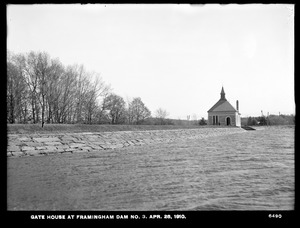 Sudbury Department, Framingham Dam No. 3, Gatehouse, Framingham, Mass., Apr. 28, 1910