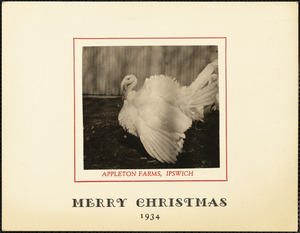 Appleton Farms, Ipswich. Merry Christmas, 1934