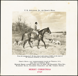 F. R. Appleton, Jr., on Orme's Head. Merry Christmas, 1949
