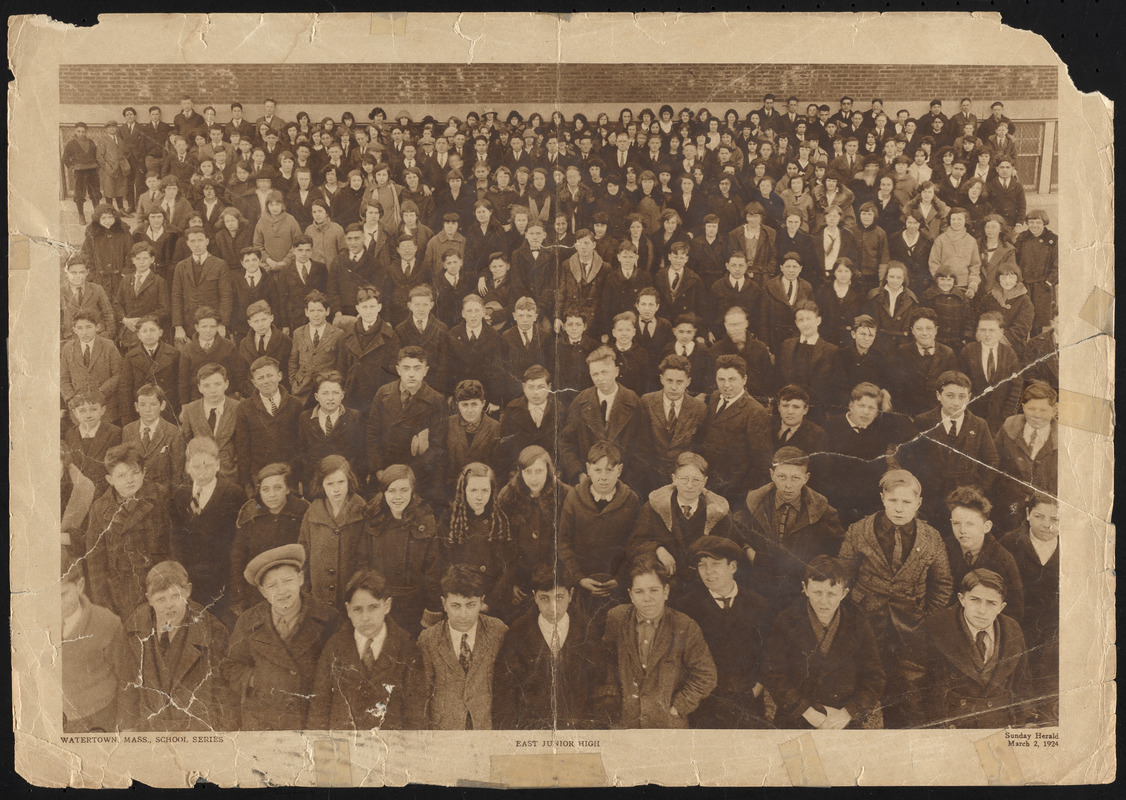 Students at East Junior High School, Watertown, Massachusetts