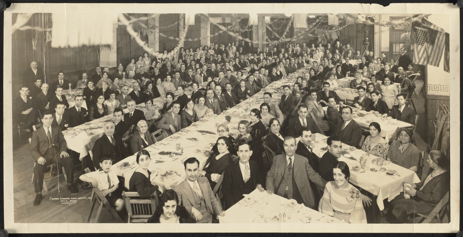 Unidentified group at a banquet