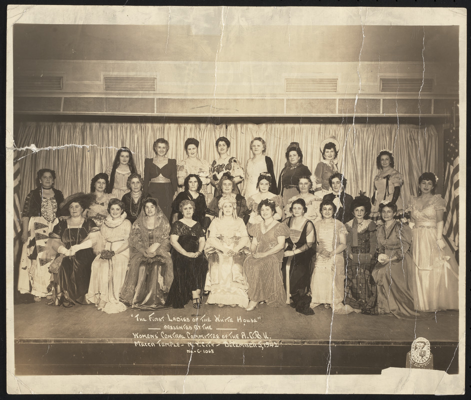 "The first ladies of the White House" presented by the Women's Central Committee of A.G.B.U. (Armenian General Benevolent Association)