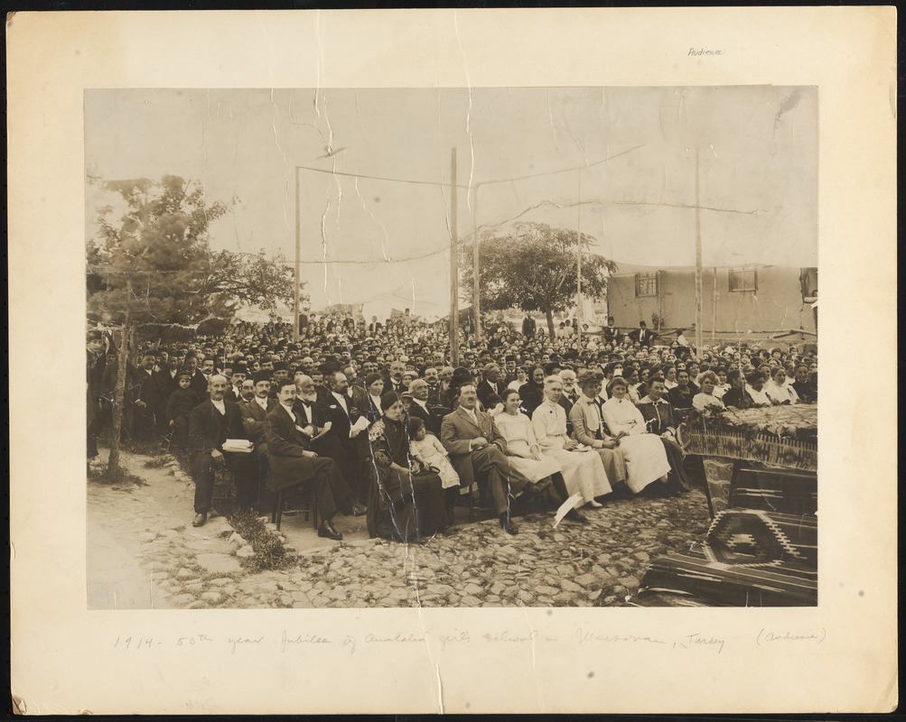 1914 - 50th year jubilee of Anatolia Girls' School in Marsovan, Turkey (audience)